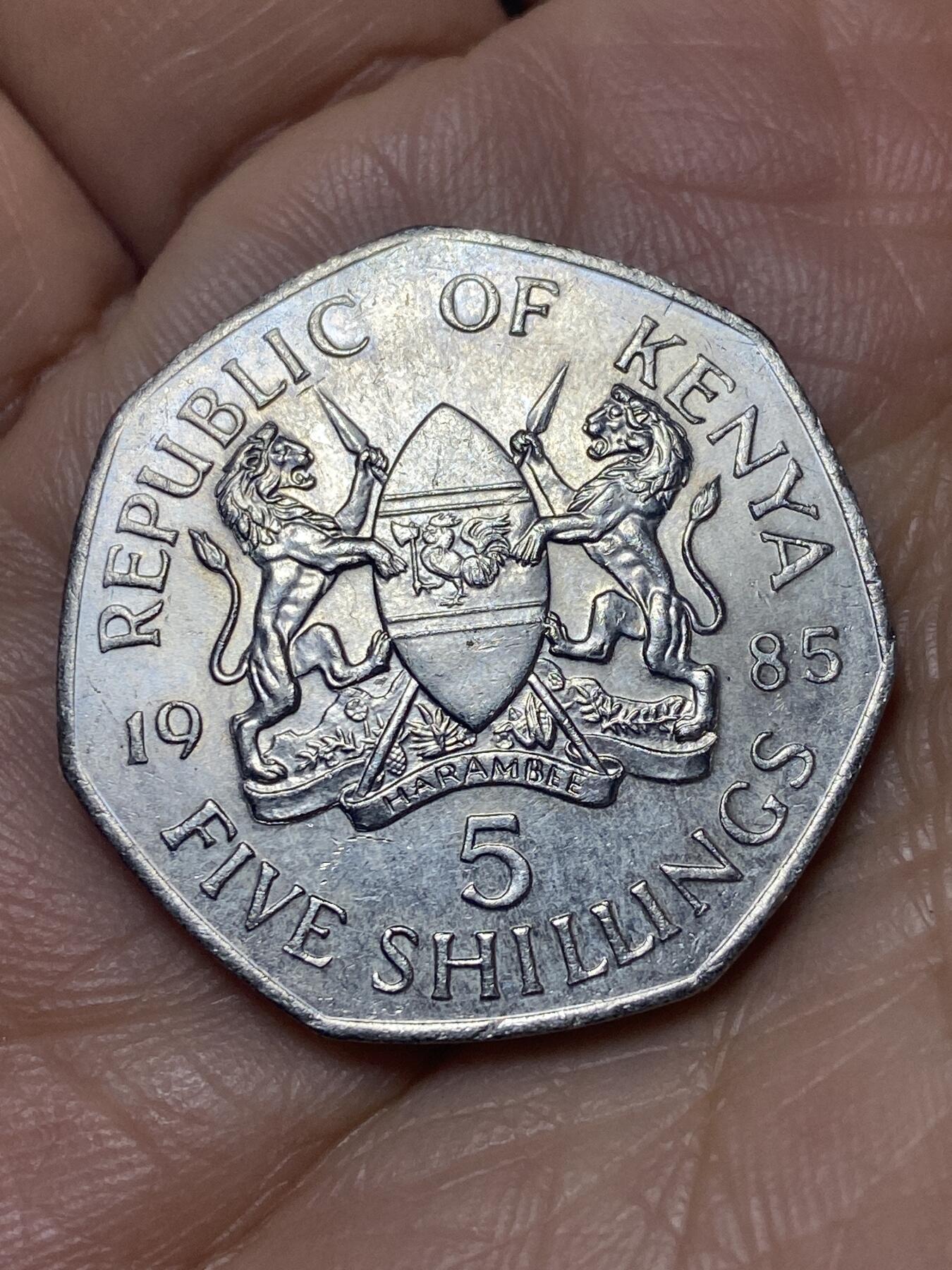 2025年第一百四十场(总第一百六十六场）外国好品散币场(免佣金) 肯尼亚🇰🇪1985单年份5先令(第三套流通硬币最大面值)