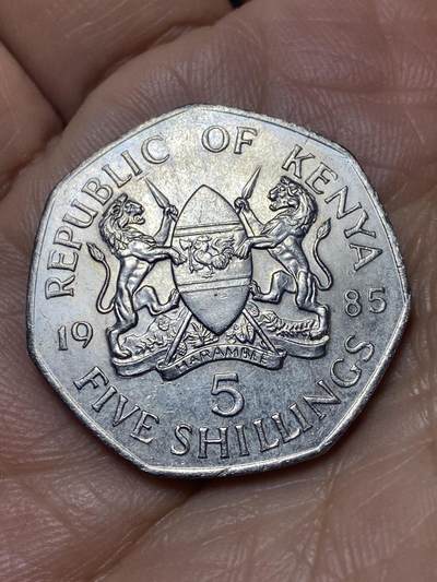 2025年第一百四十场(总第一百六十六场）外国好品散币场(免佣金) - 肯尼亚🇰🇪1985单年份5先令(第三套流通硬币最大面值)