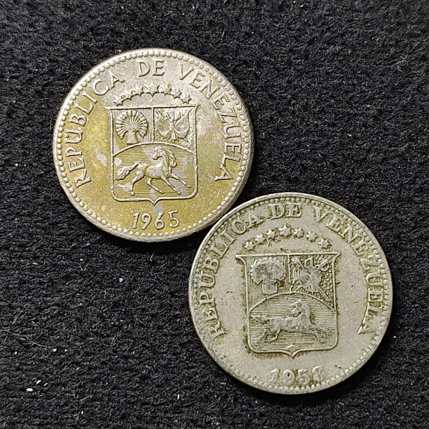 【全场包邮】纯粹捡漏拍488场（免费代拍第25场） 委内瑞拉1958/1965年不同版本5分2枚一组