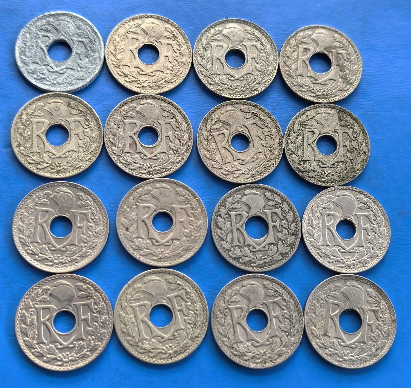 外国优质老铜币高银银币，周六九点倒数截拍，满百包邮，持续收拍 法国20年代-30年代10分16枚