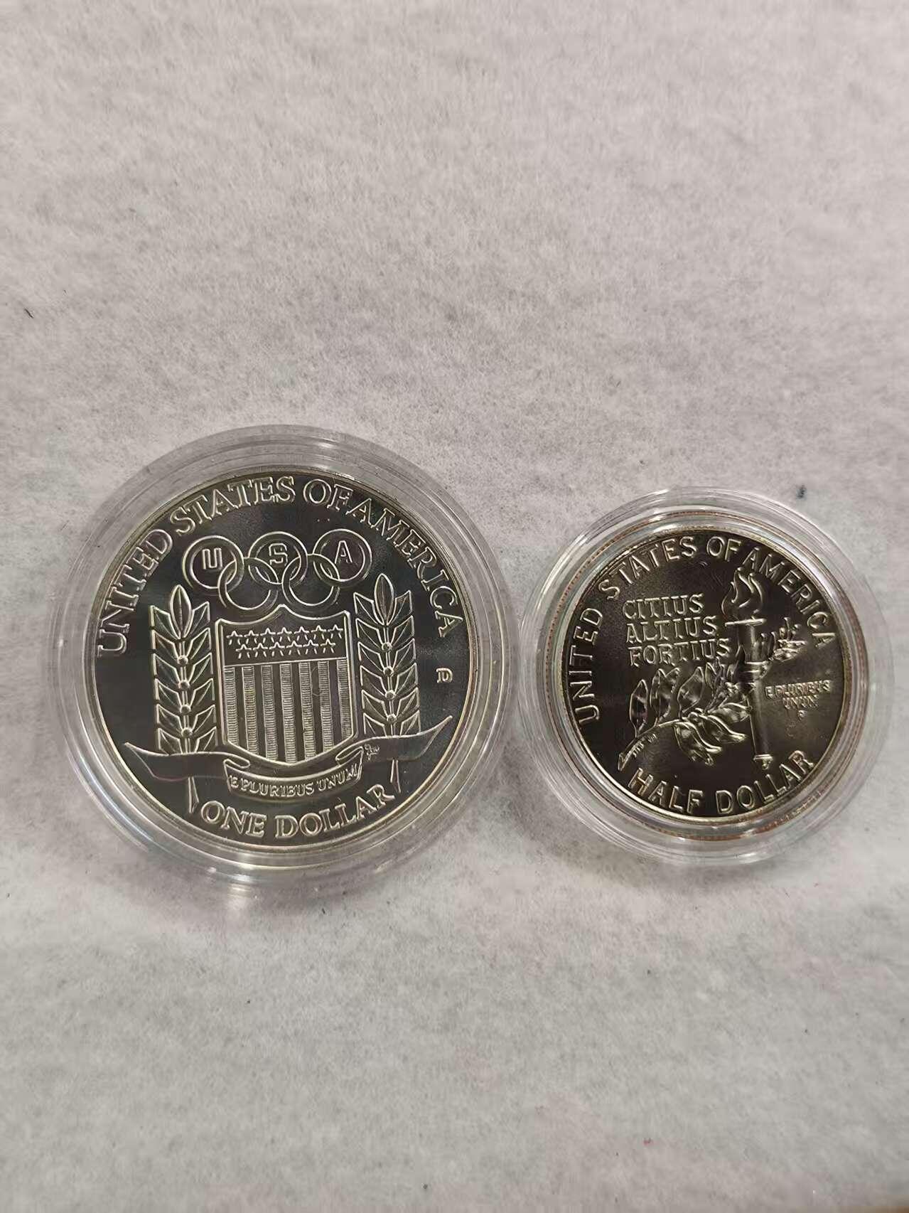 G&W世界散币，银币处理专场（第40场） 美国1992年2枚  1银1镍