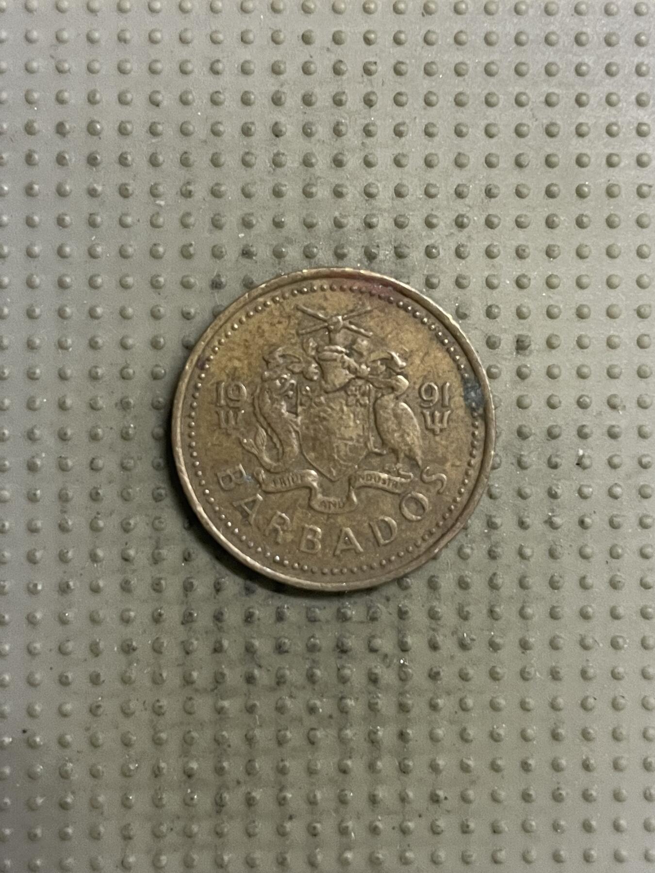 2025年第146场各国散币拍卖（总第146场） 巴巴多斯1991年5分