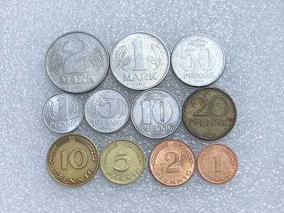 第一海外回流一元起拍收藏 散集专场  第282期 - 德国不同面值硬币 11枚