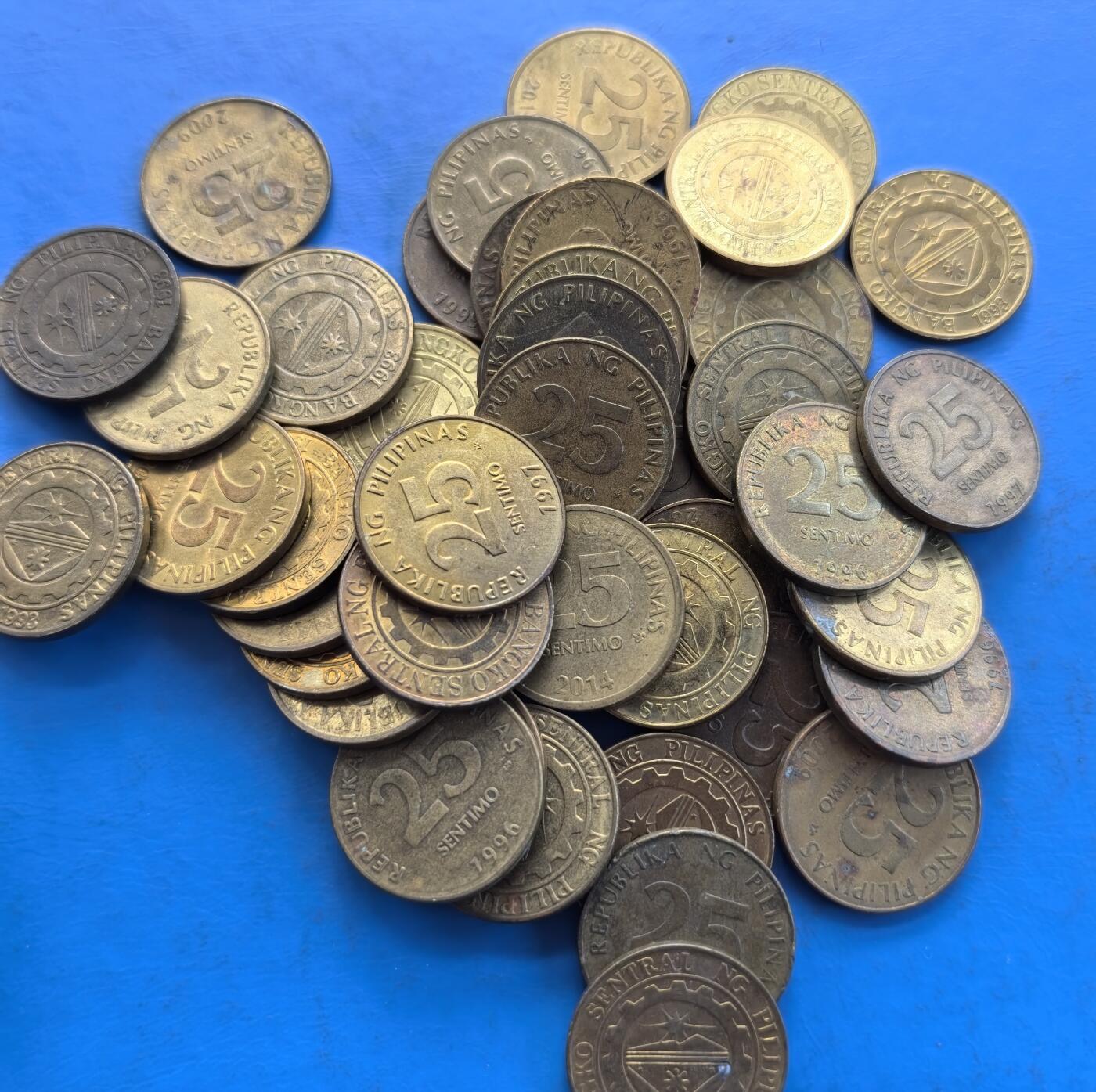 外国优质老铜币高银银币，周六九点倒数截拍，满百包邮，持续收拍 菲律宾25分 44个