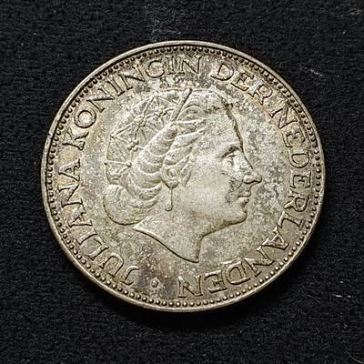 【全场包邮】纯粹捡漏拍489场（免费代拍第26场） - 荷兰1960年朱莉安娜2½盾（33毫米15克）银币