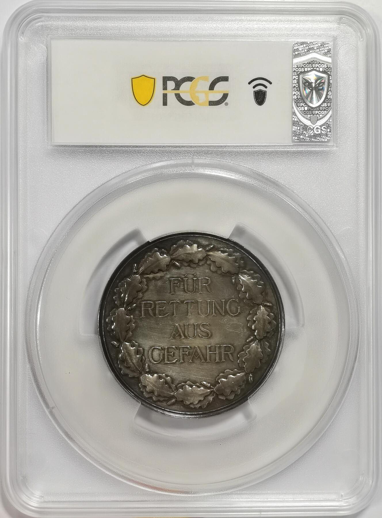 博洋堂世界钱币拍卖第154期（全场包邮） PCGS MS62 冠军分！德三紧急援助大型厚重大银章！经典传承德三老鹰构图！