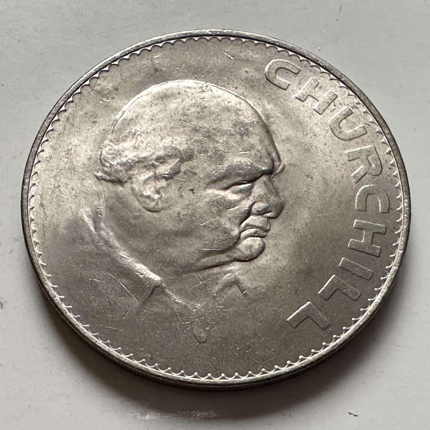 🌹外币初藏🌹🐯2025年第145场  每周二四六晚8️⃣点 接代拍 英国1965年丘吉尔克朗型纪念币