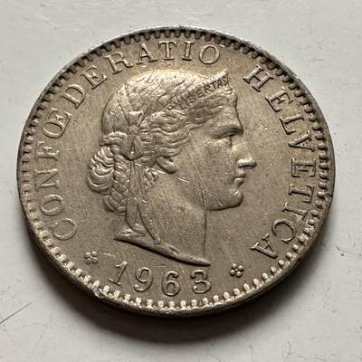 🌹外币初藏🌹🐯2025年第145场  每周二四六晚8️⃣点 接代拍 - 瑞士1963年20分