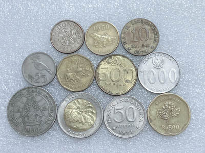 第一海外回流一元起拍收藏 散集专场  第282期 - 印度尼西亚硬币 11枚 无重复