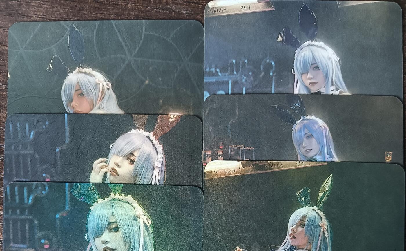 花开卡拍第53期（12月28号周日截拍，品控勿拍!!!拍品不寄存，运费5元，自制卡难免瑕疵，可能存在轻微撞角爆边等出厂瑕疵，品控介意勿拍！） 墨卡文创 COS艺术版 6张彩闪