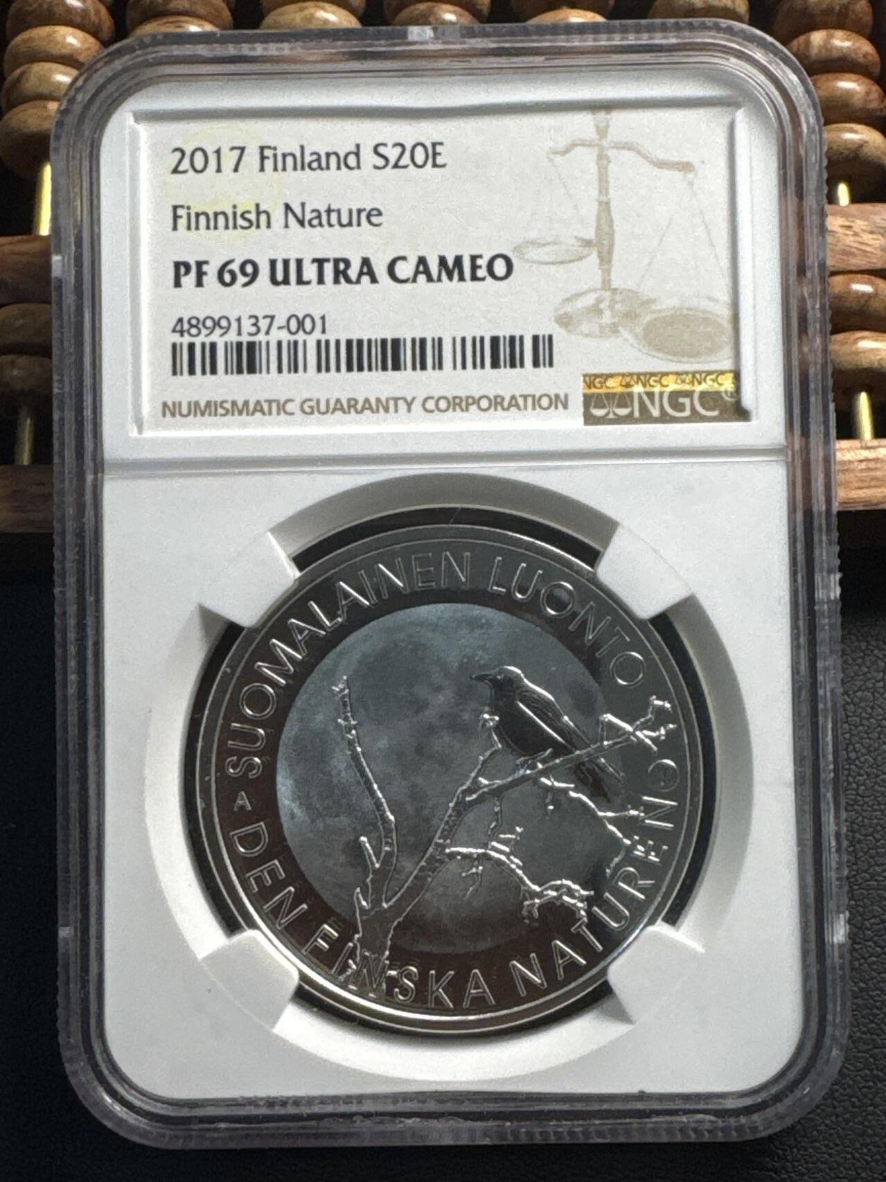 ❤️【币观天下】❤️ 第336期钱币拍卖- 2025.12.26周五晚上6点半场-长期征集拍品 获奖币 芬兰2017年建国100周年老树乌鸦精制纪念银币盒证齐全 NGC PF69