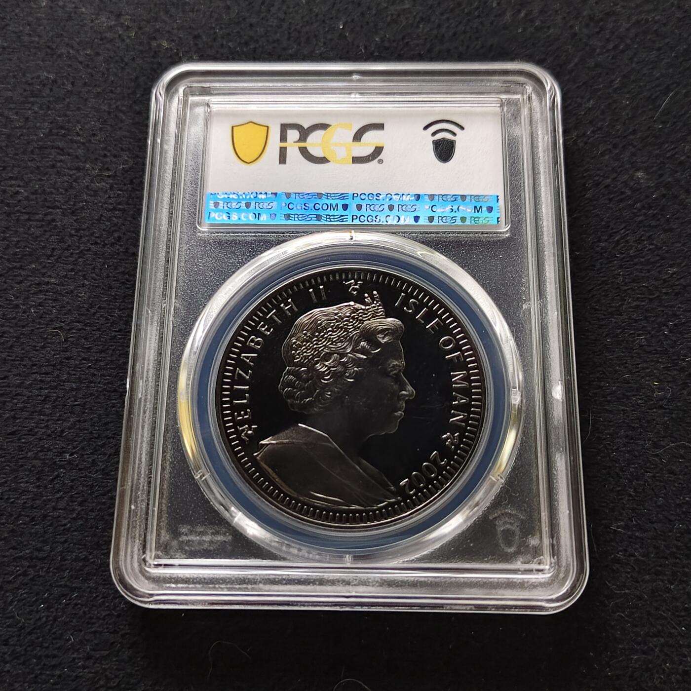 【全场包邮】纯粹捡漏拍489场（免费代拍第26场） 【收藏级·冠军分】马恩岛2002年1克朗女王母亲伊丽莎白皇太后重要时刻系列爱马克朗型纪念币-PCGS MS67