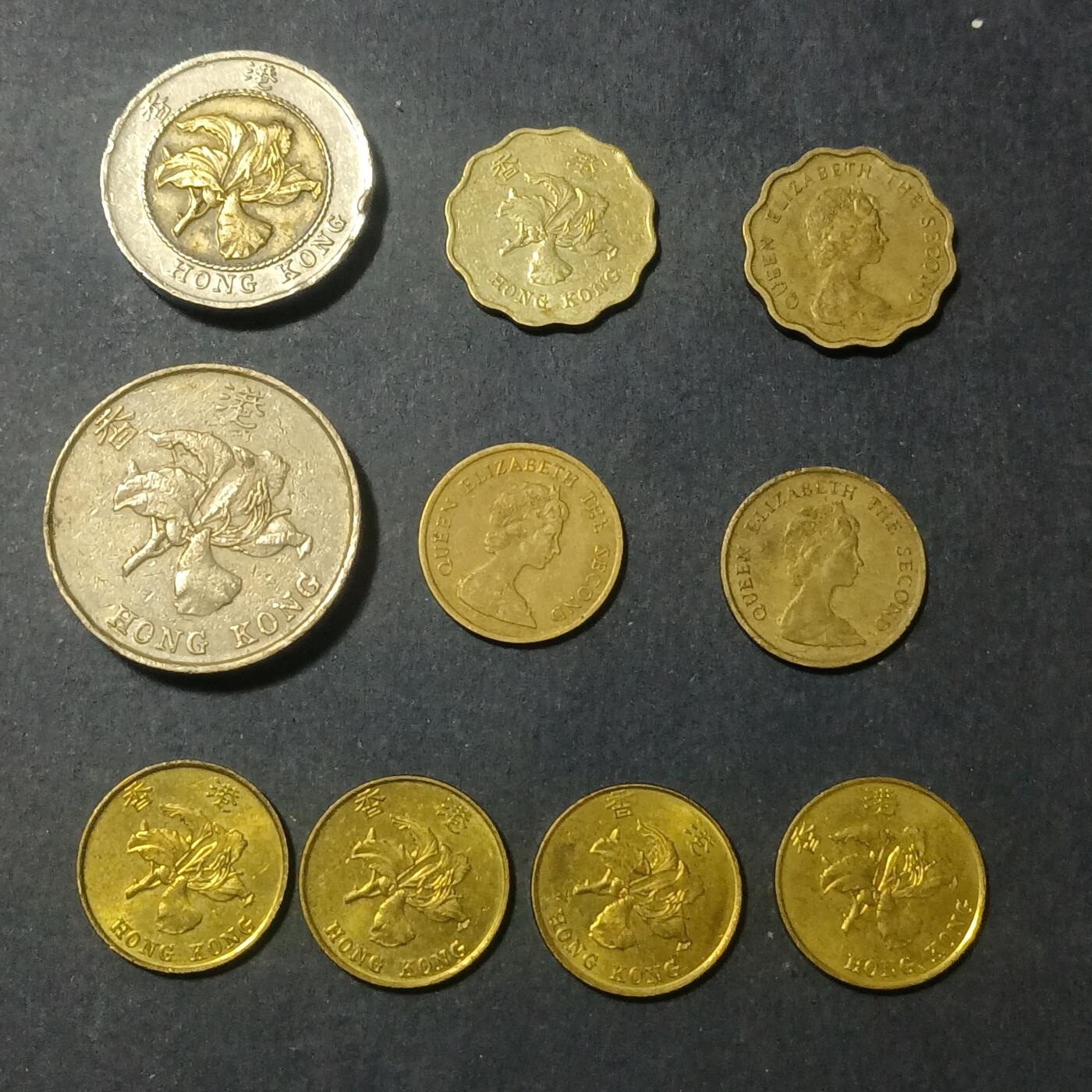 【游宝包邮场】蛇年第102期 英系国家硬币 香港各时期硬币 10枚