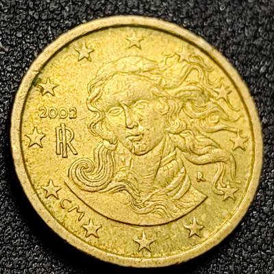 泉币菌-第154场-圣诞节专场 - 2002意大利金头女神10欧分黄铜硬币维纳斯的诞生