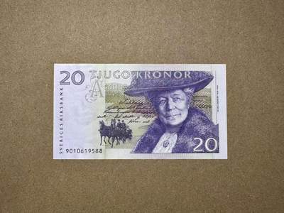 【礼羽收藏】🌏世界钱币拍卖第117期 - 1999年瑞典20克朗9010619588，靓号，全新UNC，品相如图