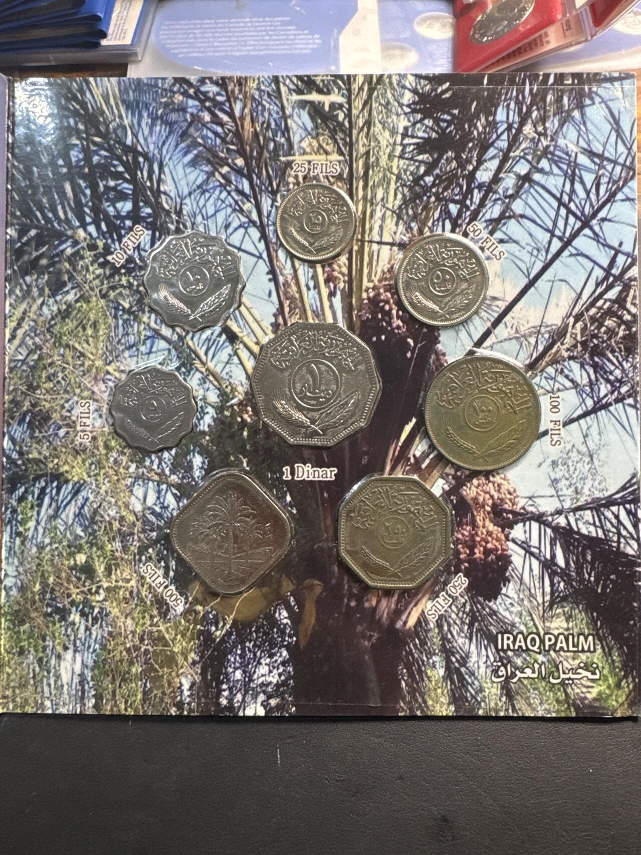 ❤️【币观天下】❤️ 第336期钱币拍卖- 2025.12.26周五晚上6点半场-长期征集拍品 伊拉克棕榈树版官方MS流通币卡册