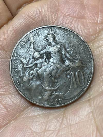 2025年第一百四十场(总第一百六十六场）外国好品散币场(免佣金) - 法兰西第三共和国1907年10生丁(第二版)