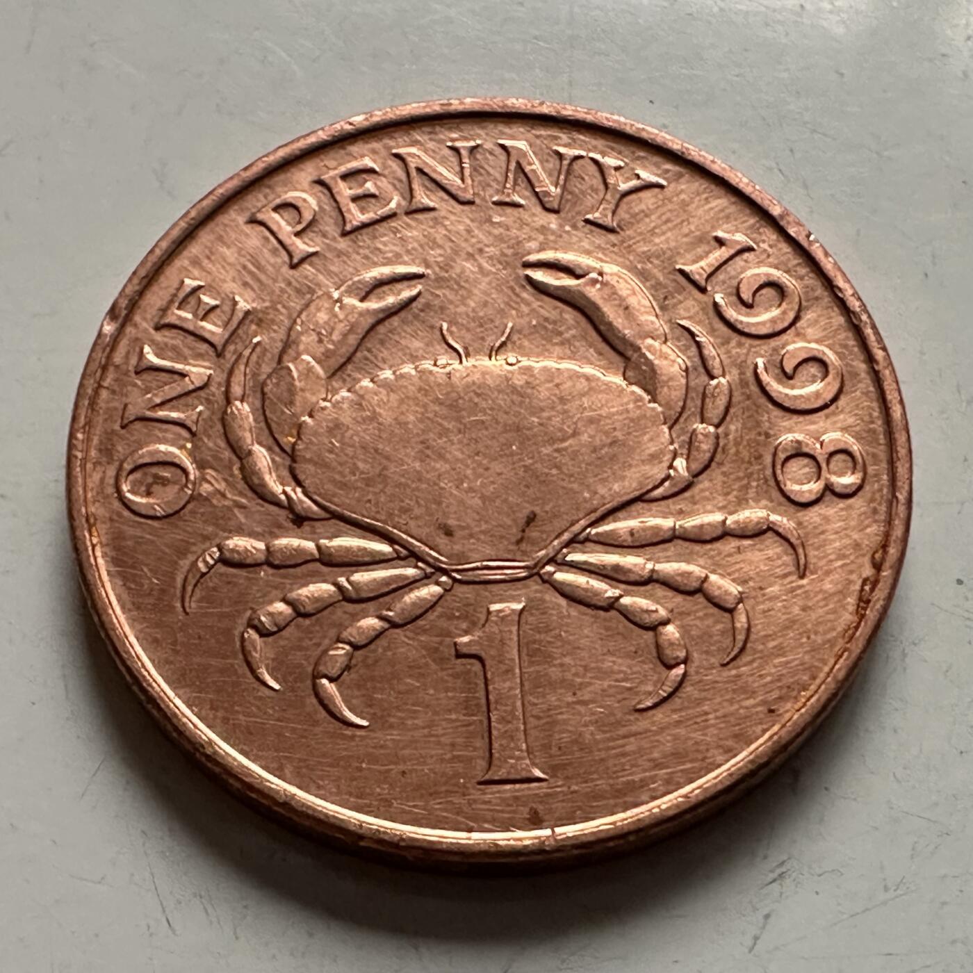 🌹外币初藏🌹🐯2025年第145场  每周二四六晚8️⃣点 接代拍 根西岛1998年一便士