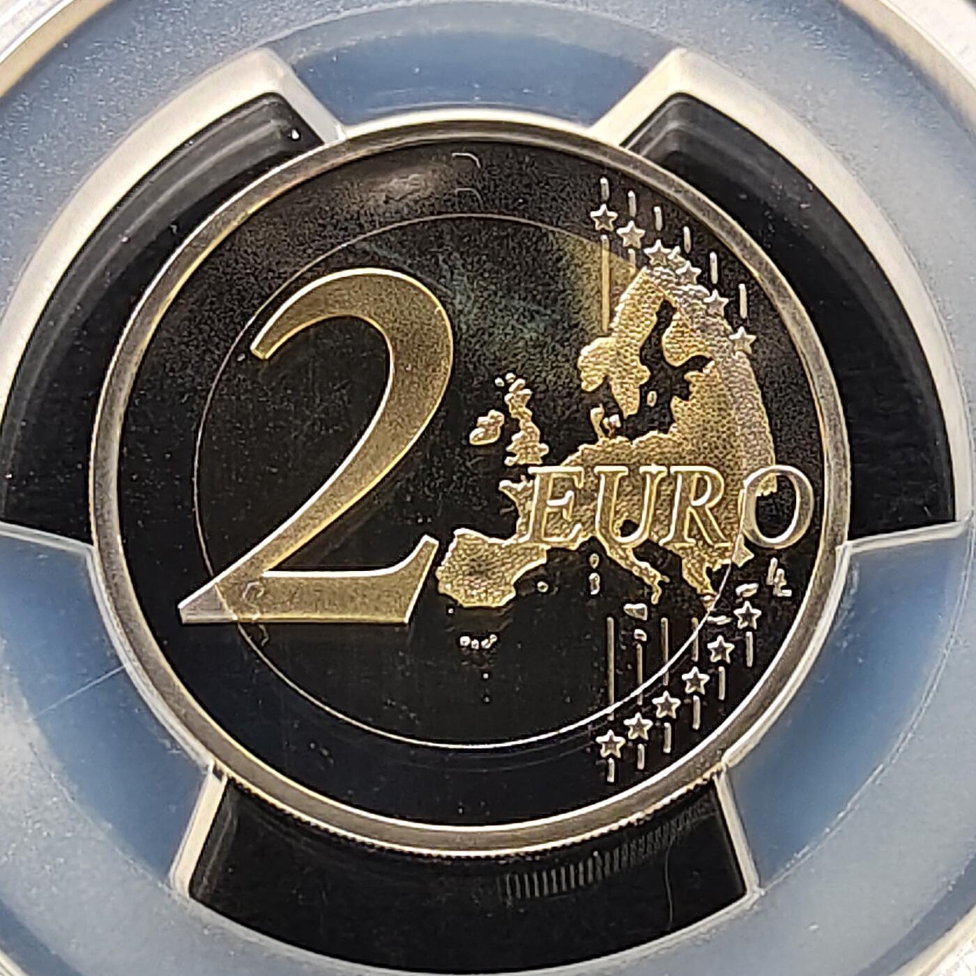 【全场包邮】纯粹捡漏拍489场（免费代拍第26场） 【收藏级】德国2008年2欧元州币系列汉堡联邦州圣米迦勒斯教堂F厂双色精制纪念币-PCGS PR67 DCAM（更高分仅3枚）
