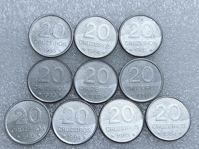 第一海外回流一元起拍收藏 散集专场  第282期 - 巴西20克鲁塞罗不锈钢币 10枚