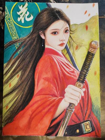 阳大大卡牌拍卖第89期（持续收拍品，周五晚上九点截拍，进群福利早知道） - 【原画】山河潮玩联名礼盒 华夏惊鸿录 天空 花木兰 原画 B5大卡