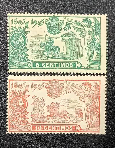 西班牙皇室典藏】1905年《堂·吉诃德》发表300周年纪念邮票 - 西班牙皇室典藏】1905年《堂·吉诃德》发表300周年纪念邮票