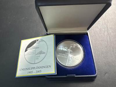 ❤️【币观天下】❤️ 第336期钱币拍卖- 2025.12.26周五晚上6点半场-长期征集拍品 - 瑞典2005年建国100周年200克朗精制纪念银币盒证齐全