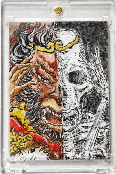 白泽拍卖卡牌手绘专场第30期（白金之夜 跨年大拍） - 2025 灵屏手绘卡 三藏-紧箍咒  灵屏亲签 钤印 卡砖封装