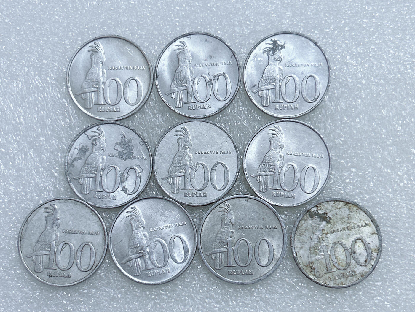 第一海外回流一元起拍收藏 散集专场  第282期 印度尼西亚100卢比铝币 10枚