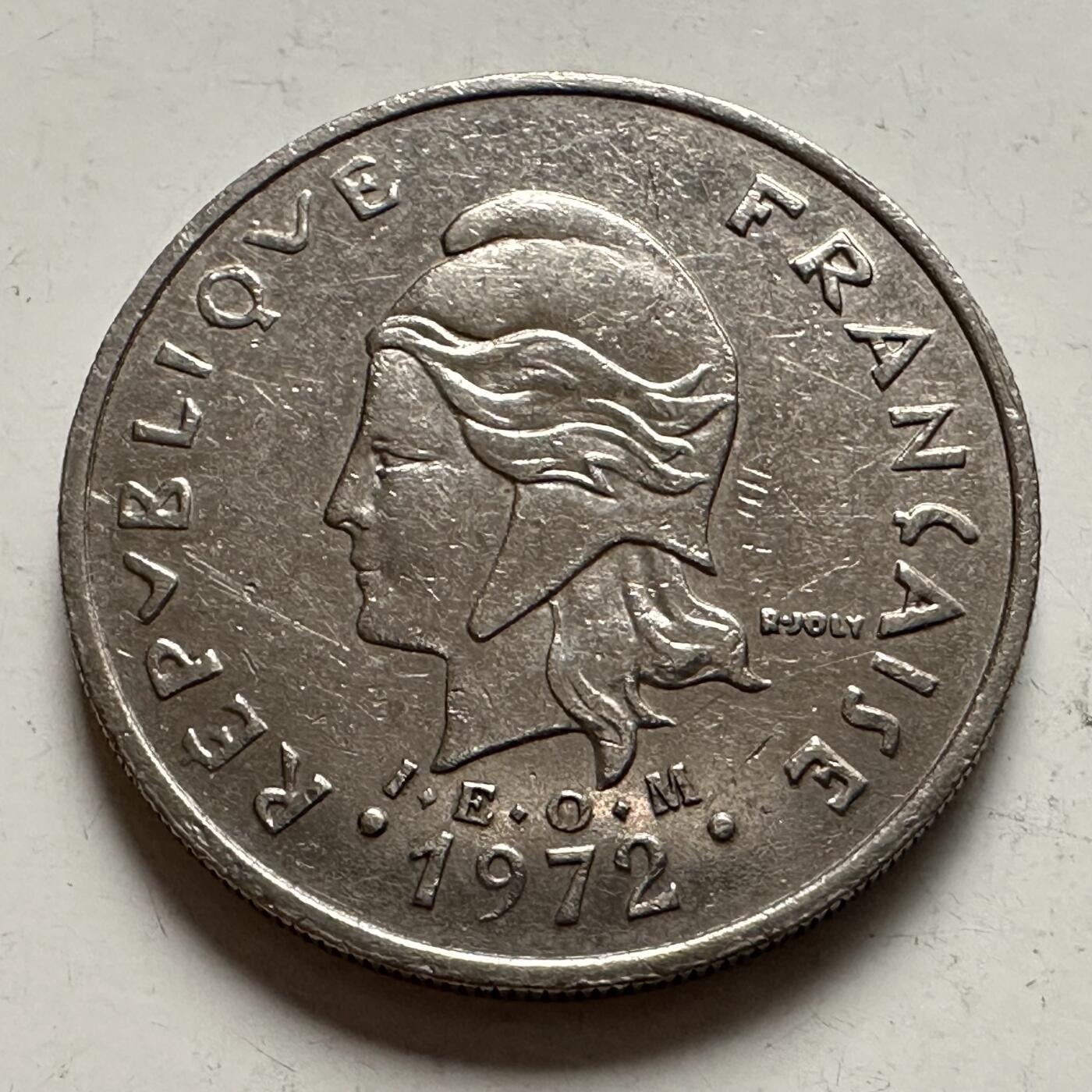 🌹外币初藏🌹🐯2025年第145场  每周二四六晚8️⃣点 接代拍 新喀里多尼亚1972年20法郎