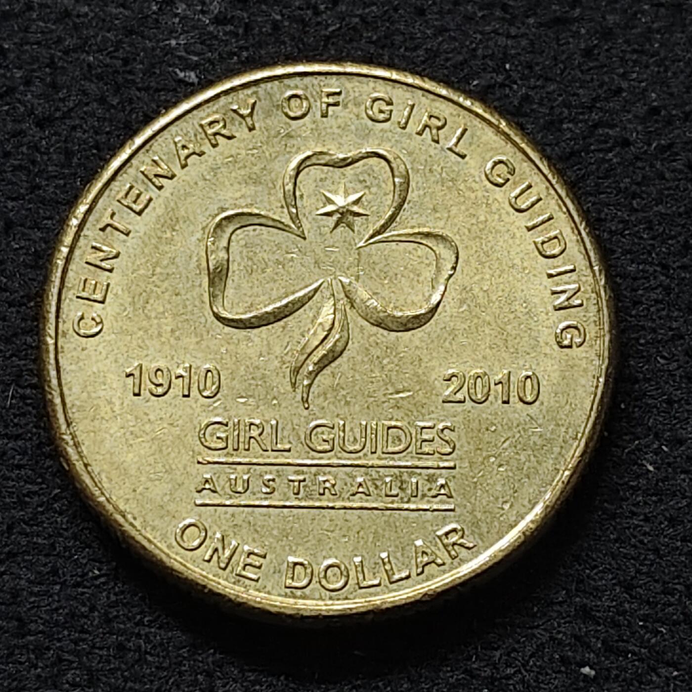 【全场包邮】纯粹捡漏拍488场（免费代拍第25场） 澳大利亚2010年1元女童子军100周年纪念币