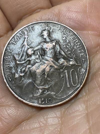 2025年第一百四十场(总第一百六十六场）外国好品散币场(免佣金) - 流通好品–法兰西第三共和国1910年10生丁(第二版)