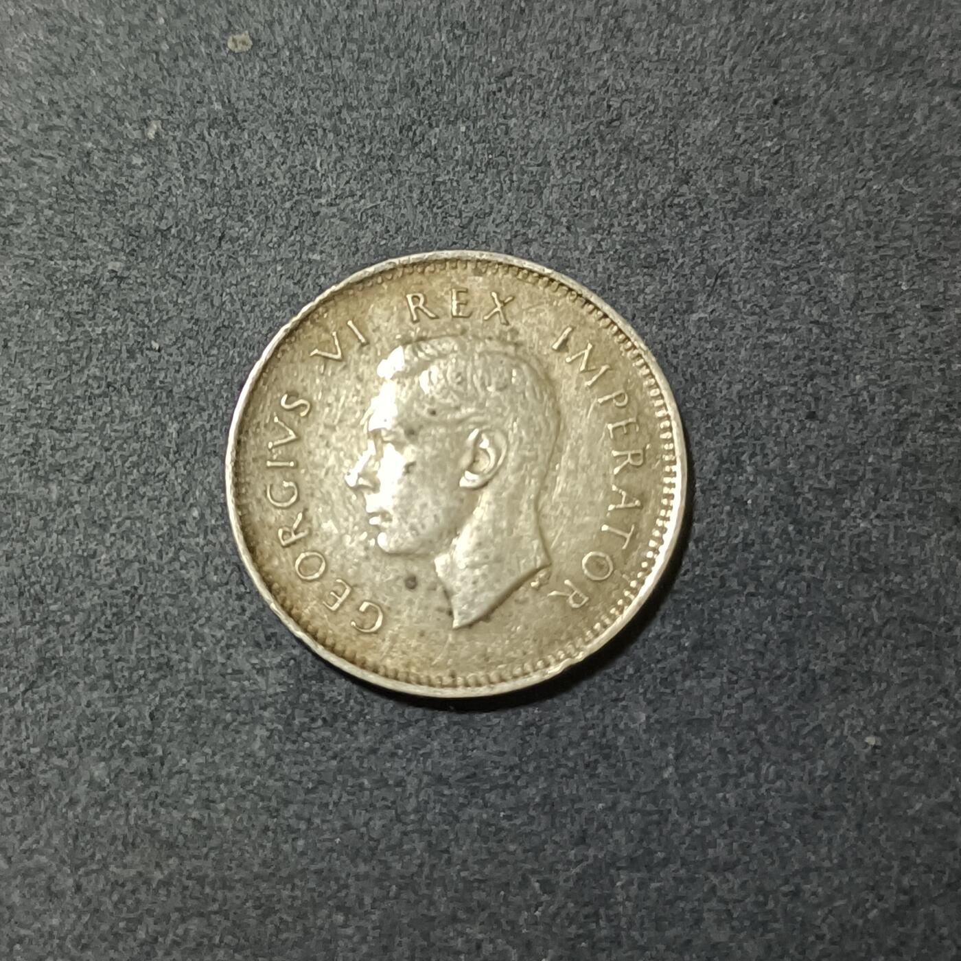 【游宝包邮场】蛇年第102期 英系国家硬币 南非-3便士银币 1943年