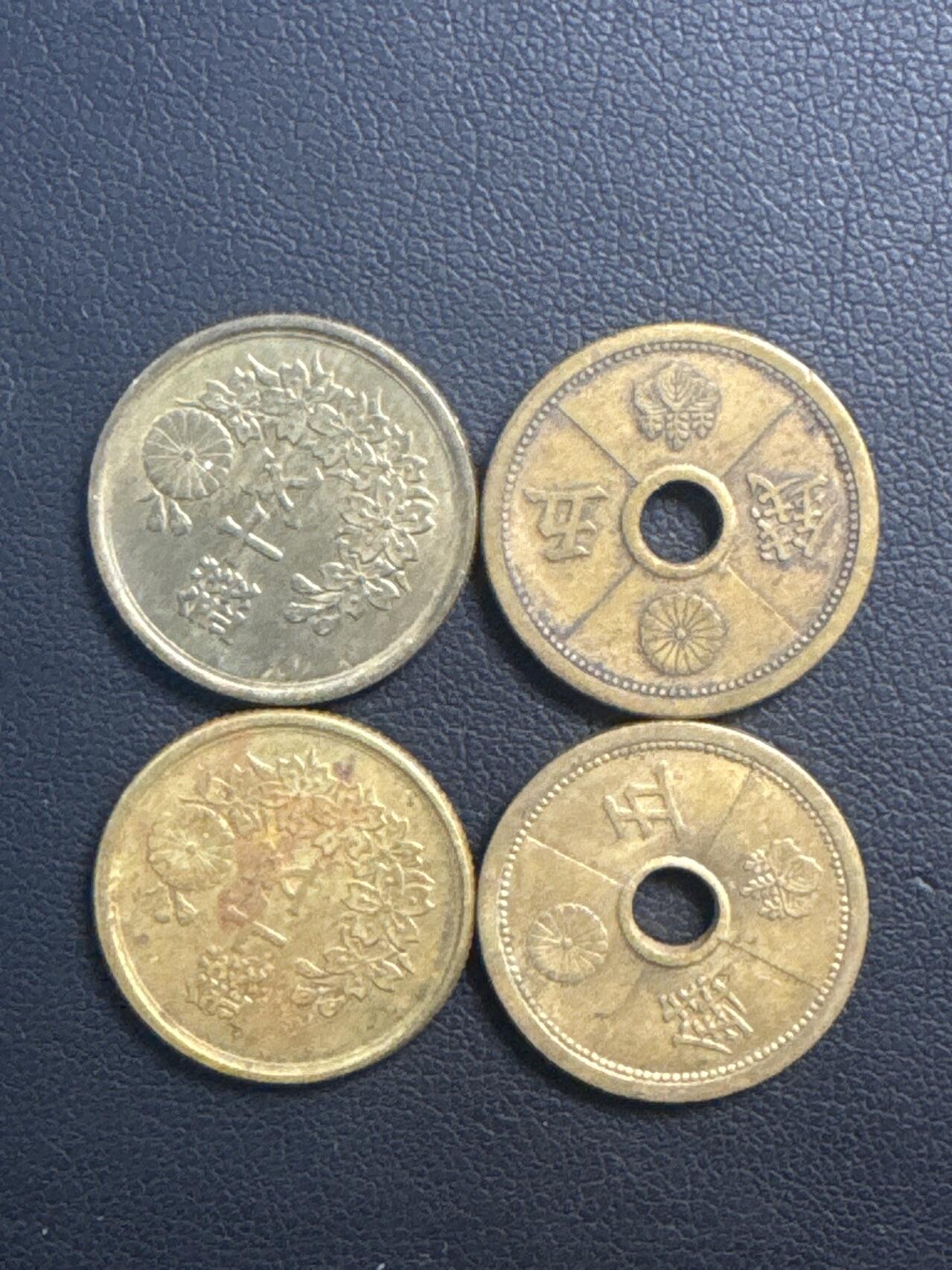 ❤️【币观天下】❤️ 第336期钱币拍卖- 2025.12.26周五晚上6点半场-长期征集拍品 散币4枚日本