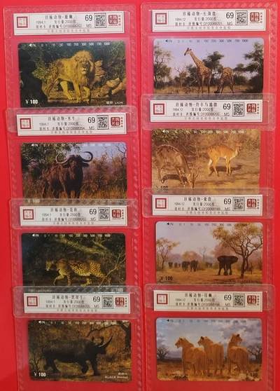 《鸿通俱乐部》拍卖第69期 2025年12月24日21：00延时节拍 - 四川田村新卡《珍惜动物二组全》8全  鸿通  69分*8