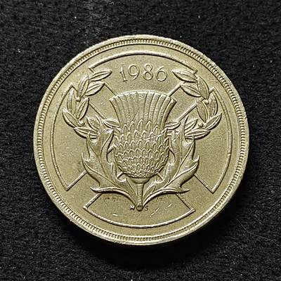 【全场包邮】纯粹捡漏拍488场（免费代拍第25场） - 英国1986年2镑爱丁堡英联邦运动会纪念币