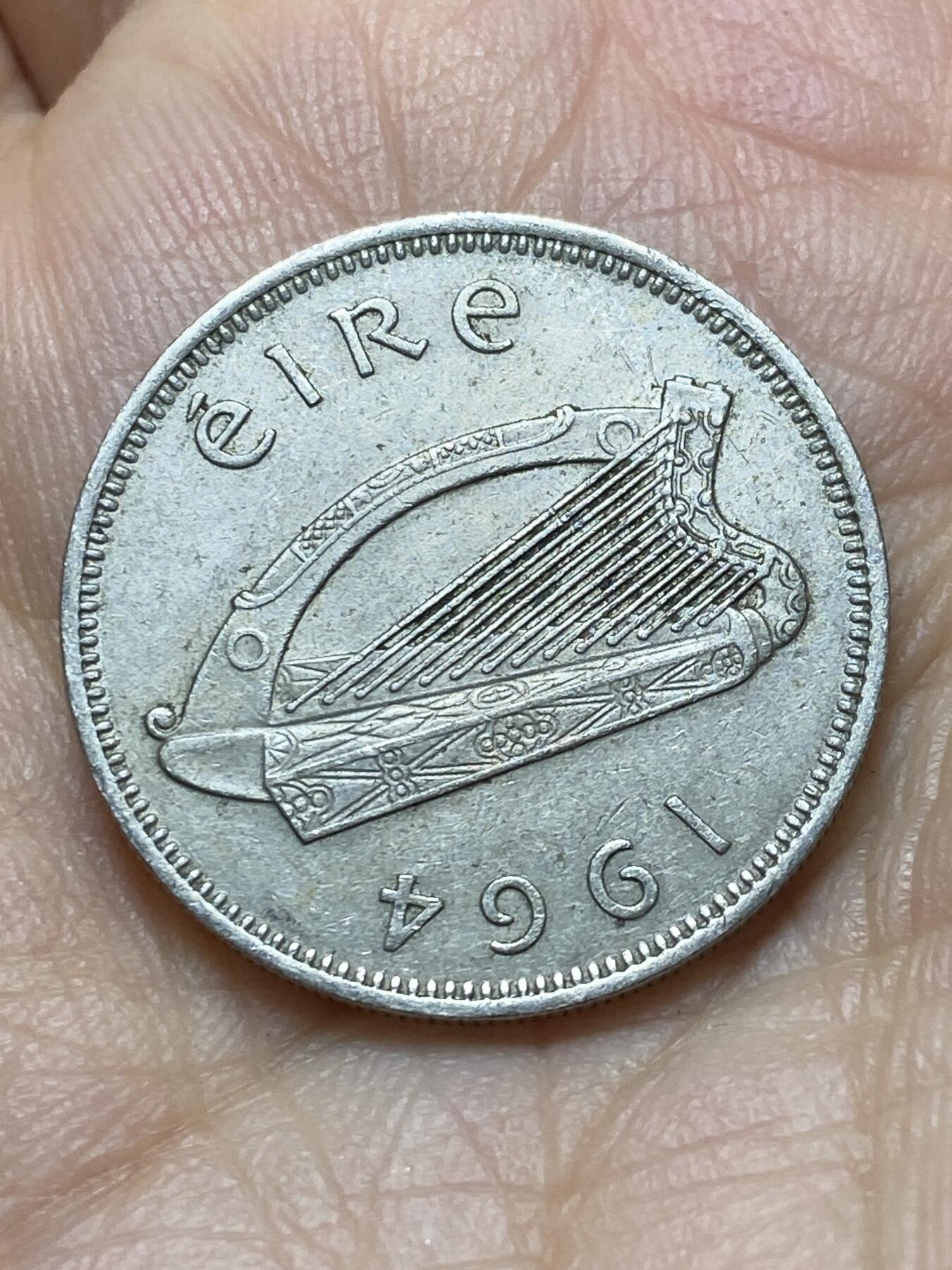 2025年第一百四十场(总第一百六十六场）外国好品散币场(免佣金) 爱尔兰🇮🇪1964年1先令(共和国时期第一套第二版)