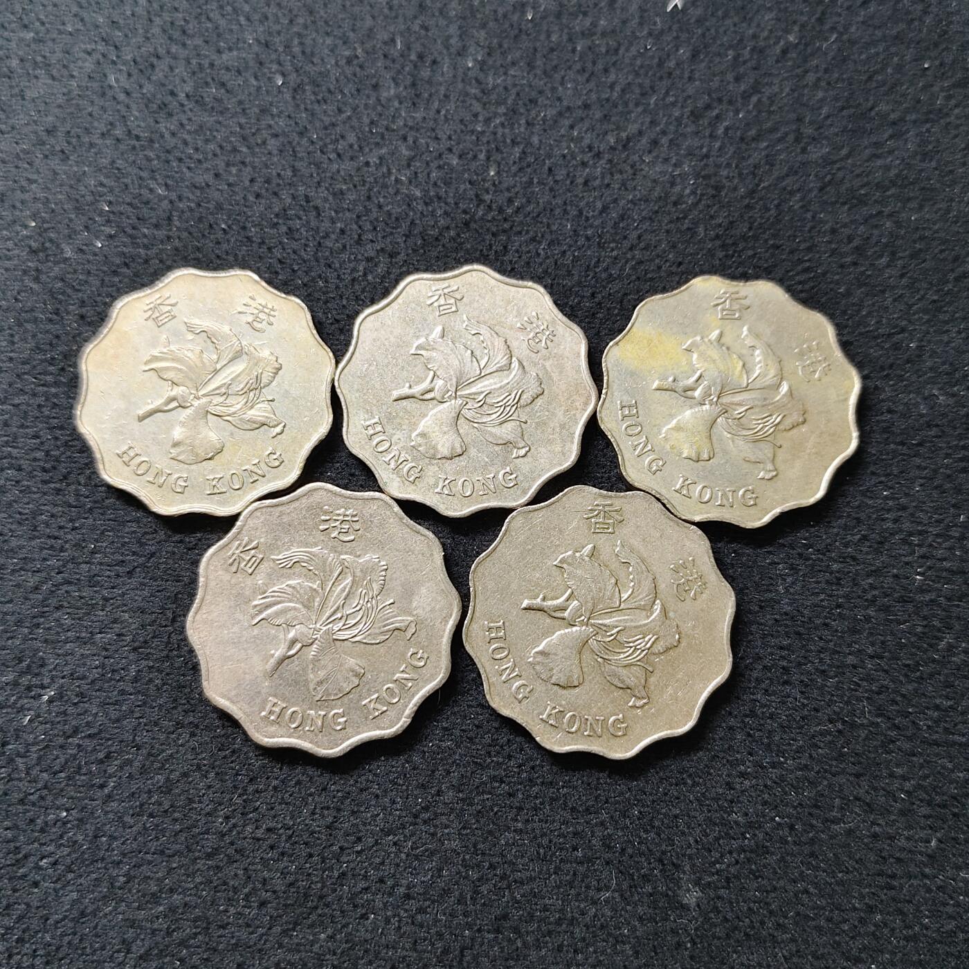 【全场包邮】纯粹捡漏拍488场（免费代拍第25场） 香港各年份紫荆花2元5枚一组