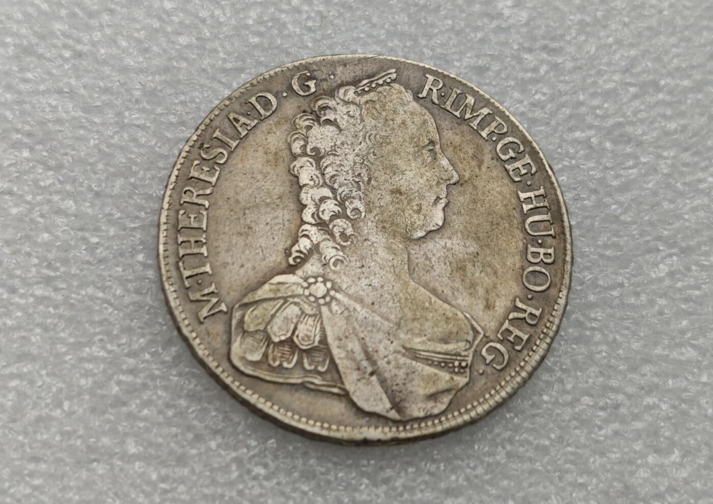 瓶子🏺第222期拍卖会  1763年原铸特蕾莎大奶妈1泰勒银币  NGC砸盒  盒子找不到了  还有之前的图片和官方图