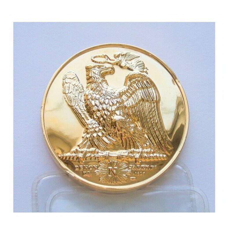 【艺术】法国艺术大章纪念1806年 拿破仑战争+雄鹰高浮雕精制大镀金章 40MM