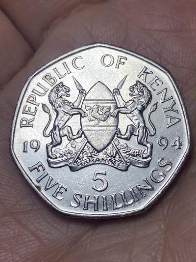 2025年第一百四十场(总第一百六十六场）外国好品散币场(免佣金) - 肯尼亚🇰🇪1994单年份5先令(第四套流通硬币最大面值)