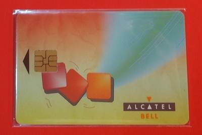 《卡拍》第342期拍卖12月27日晚22：10时延时截拍 - 《阿尔卡特贝尔通用IC试用卡A版》一枚旧卡，鸿通评级US67分。上海及比利时等地试用。