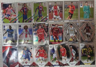 龙虎卡牌-六九场（无佣金，周六结拍，欢迎送拍） - 19张不重复 Topps Chrome UEFA Champions  23-24赛季 Champions League系列（带有Chrome镀膜的基础折射效果）