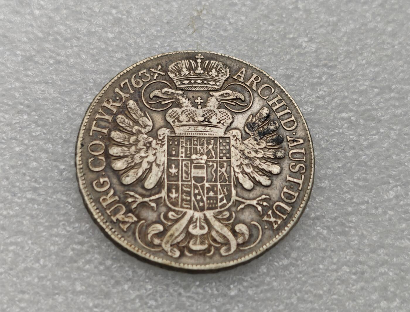 瓶子🏺第222期拍卖会  1763年原铸特蕾莎大奶妈1泰勒银币  NGC砸盒  盒子找不到了  还有之前的图片和官方图