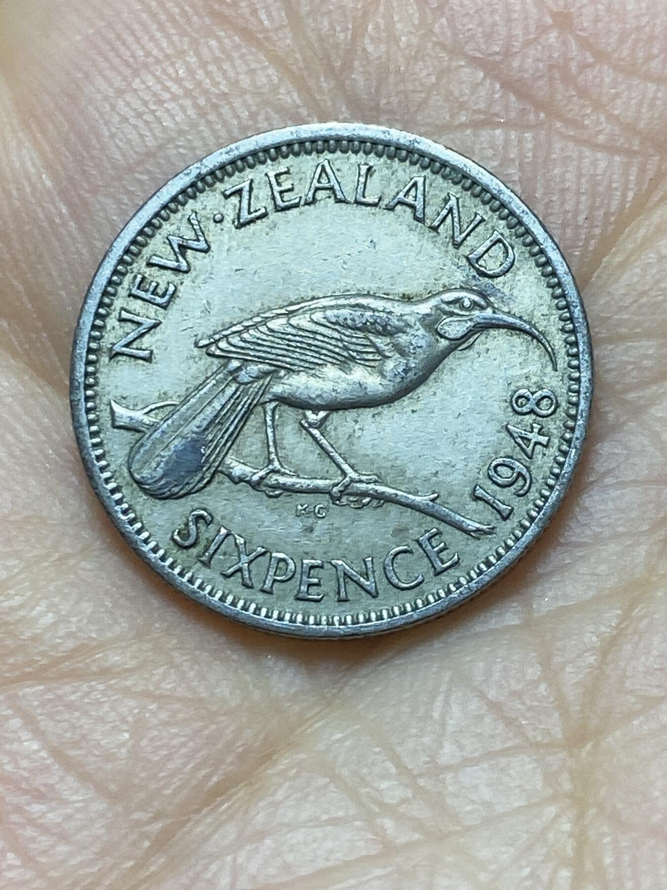 2025年第一百四十场(总第一百六十六场）外国好品散币场(免佣金) 新西兰🇳🇿1948年6便士(乔治六世第三版首发年)