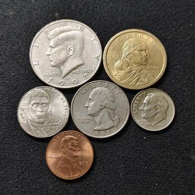 【全场包邮】纯粹捡漏拍488场（免费代拍第25场） - 美国各年份6枚套币-含1元