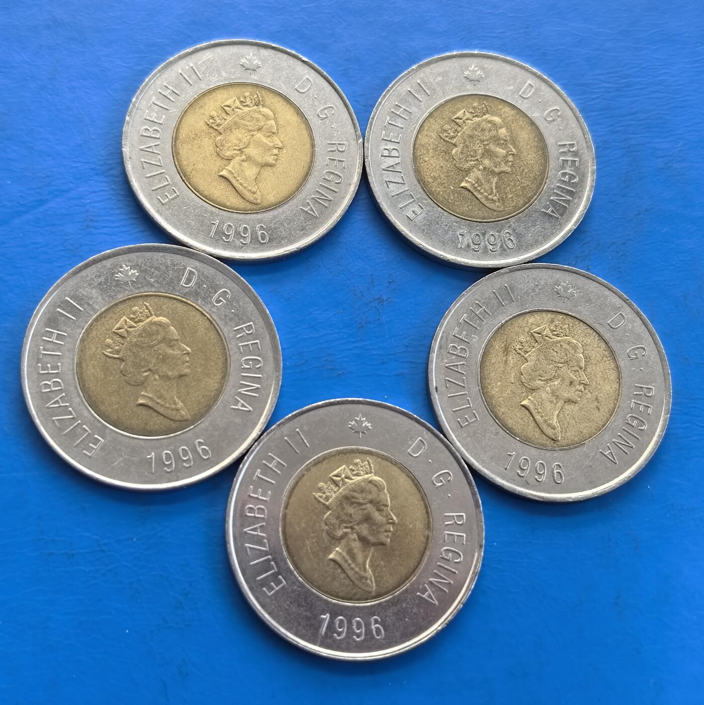 外国优质老铜币高银银币，周六九点倒数截拍，满百包邮，持续收拍 加拿大北极熊2元5枚