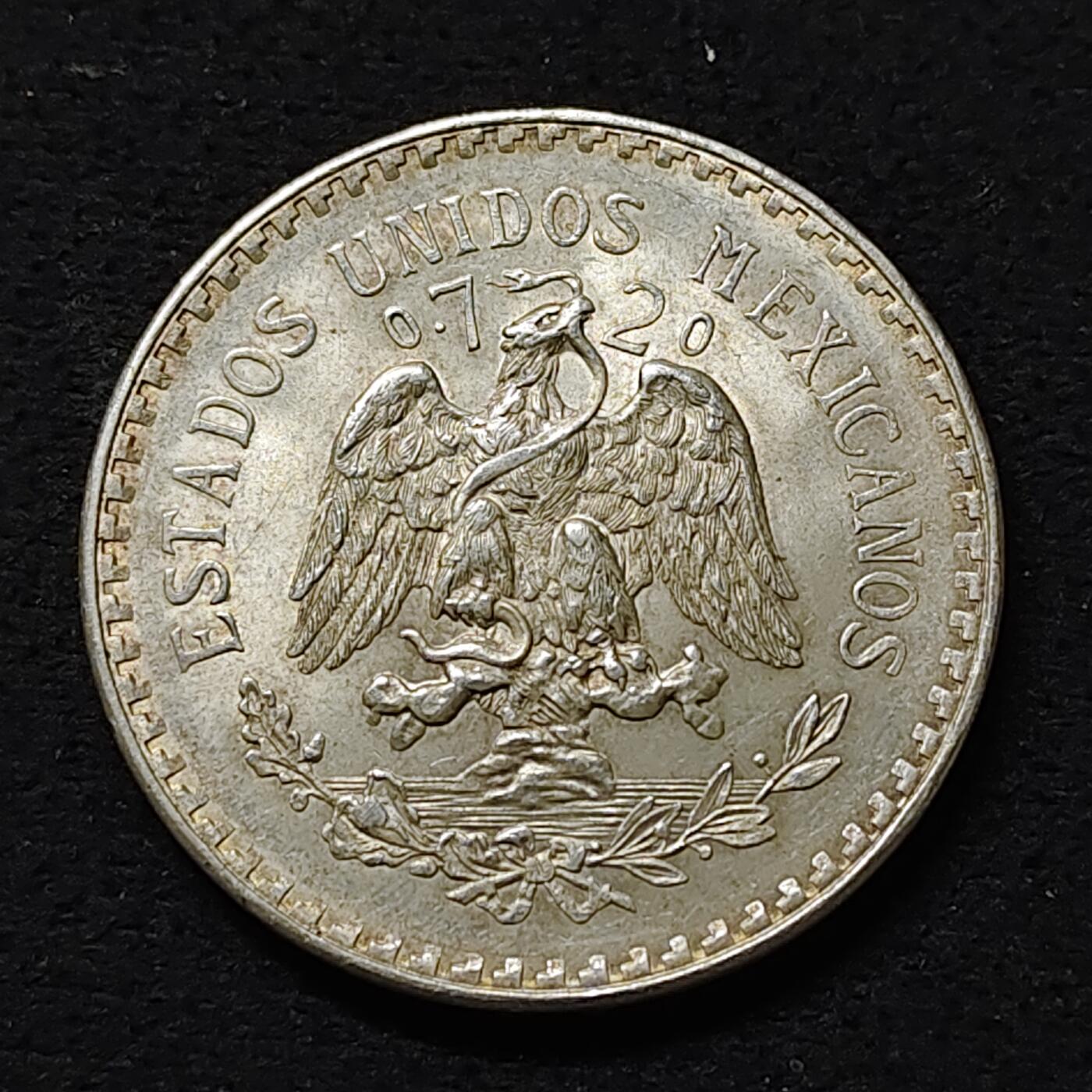 【全场包邮】纯粹捡漏拍489场（免费代拍第26场） 墨西哥1943年1比索咬蛇鹰（34毫米16.66克）银币