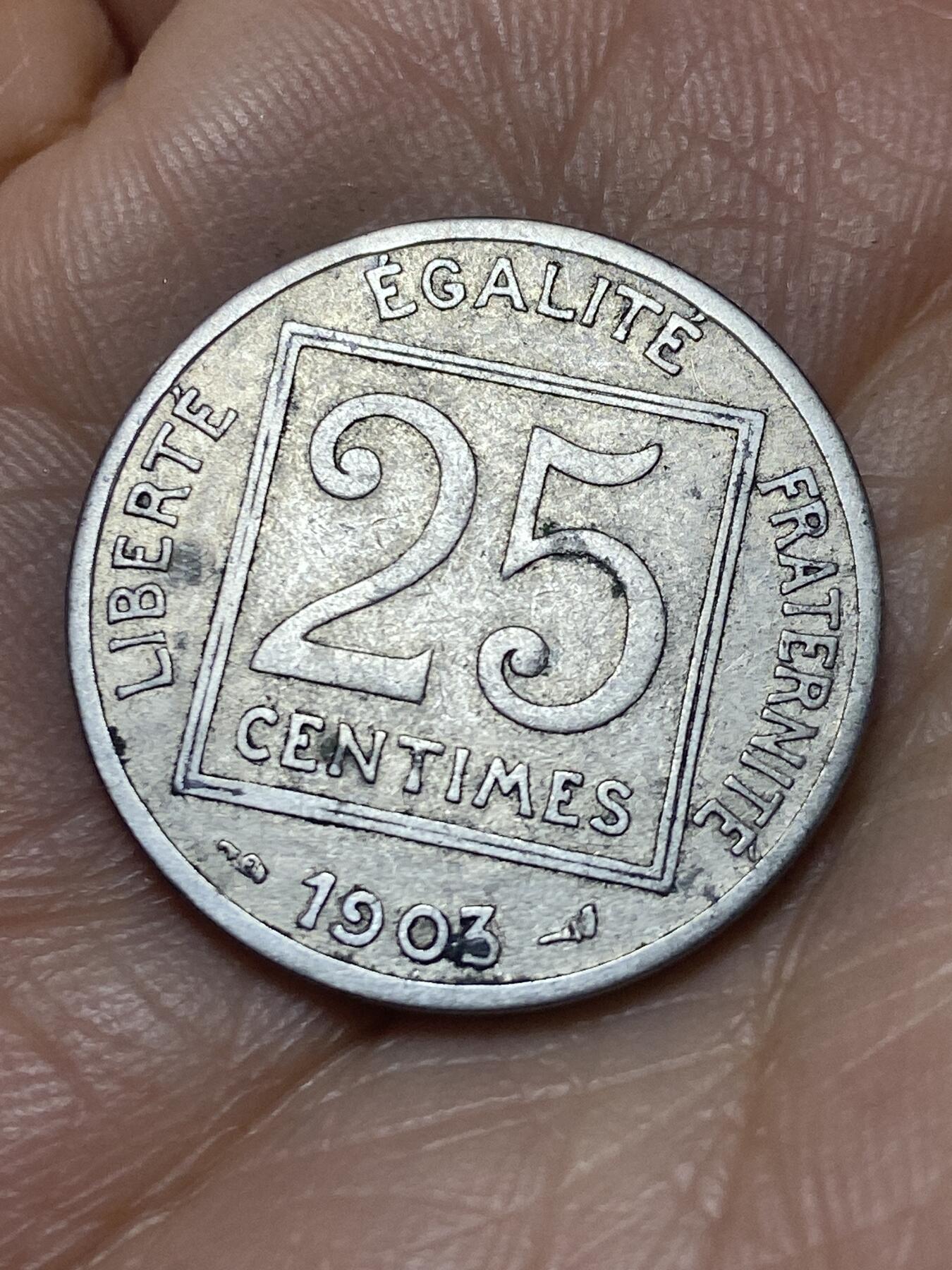 2025年第一百四十场(总第一百六十六场）外国好品散币场(免佣金) 法兰西第三共和国1903单年份25生丁(第一版)