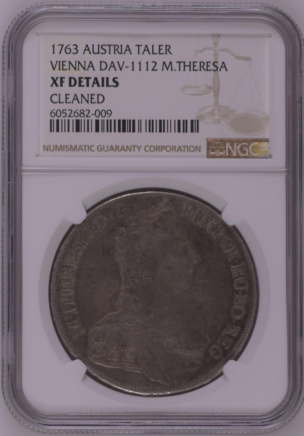 瓶子🏺第222期拍卖会  1763年原铸特蕾莎大奶妈1泰勒银币  NGC砸盒  盒子找不到了  还有之前的图片和官方图